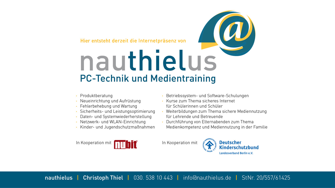 nauthielus Christoph Thiel Medientrainer Kinderschutzbund PC-Service